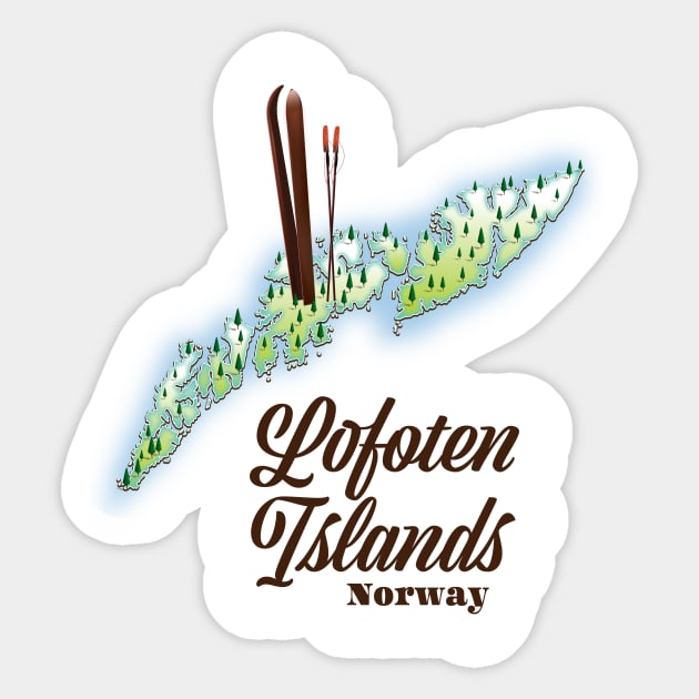 Lofoten islands Sticker by nickemporium1